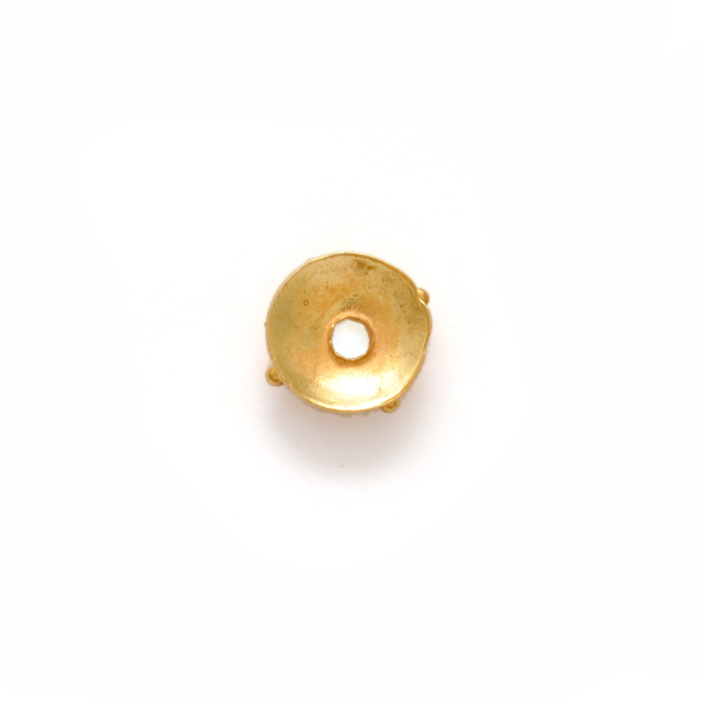 18K gold bead cap finding 6mm - overhead view