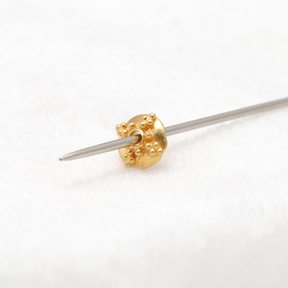 18K gold bead cap finding 6mm - wholesale scale Jaipur