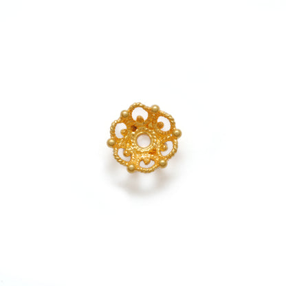 18K gold bead cap spacer craft - close-up detail