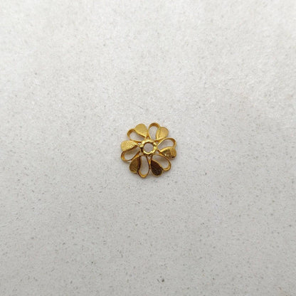 18K gold bead cap spacer DIY craft - overhead view Jaipur