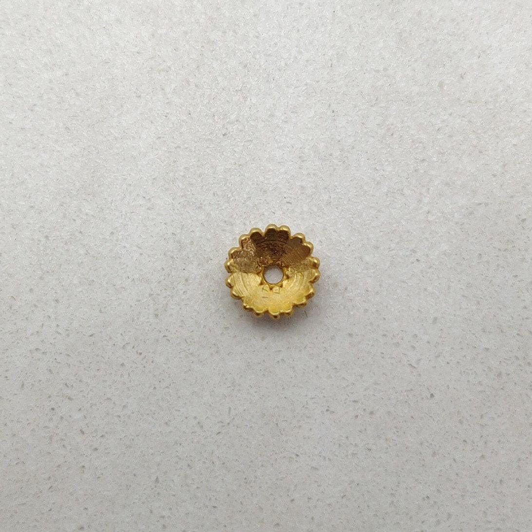 18K gold bead cap supply - overhead view Jaipur