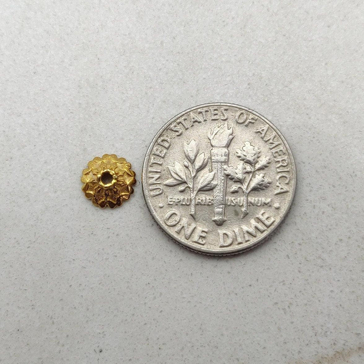 18K gold bead cap supply wholesale scale reference