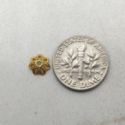 18K gold cap spacer bead styled on fine jewelry