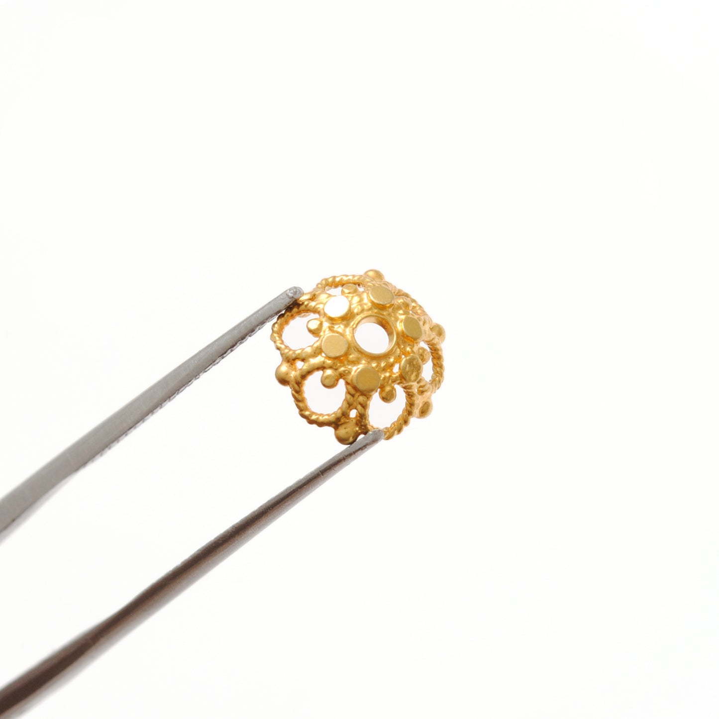 18K gold caps bead spacer - scale reference wholesale