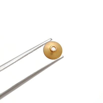 18K gold coin bead cap styled on modern jewelry