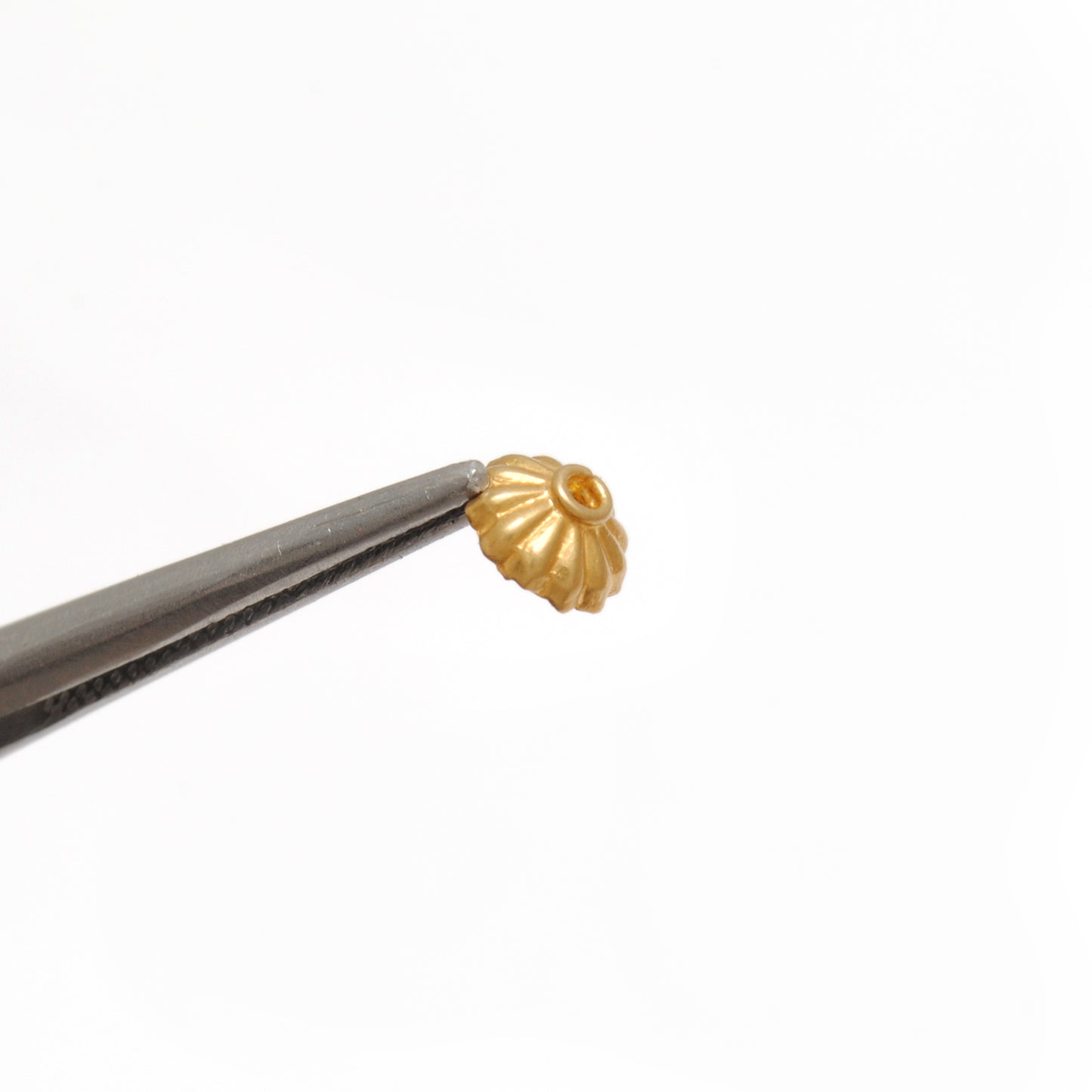 18K gold ending fancy spacer cap 6mm - scale reference wholesale