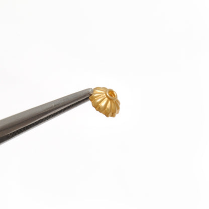 18K gold ending fancy spacer cap 6mm - scale reference wholesale