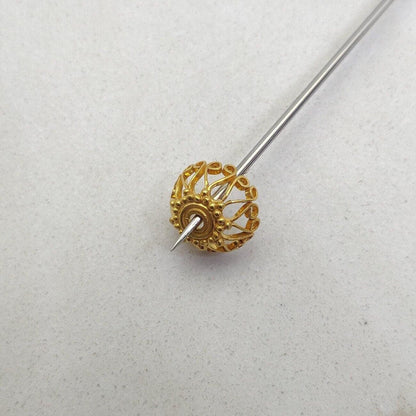 18K gold fancy spacer cap 11mm - close-up bold decoration
