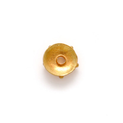18K gold fancy spacer cap 6mm - close-up decorative detail