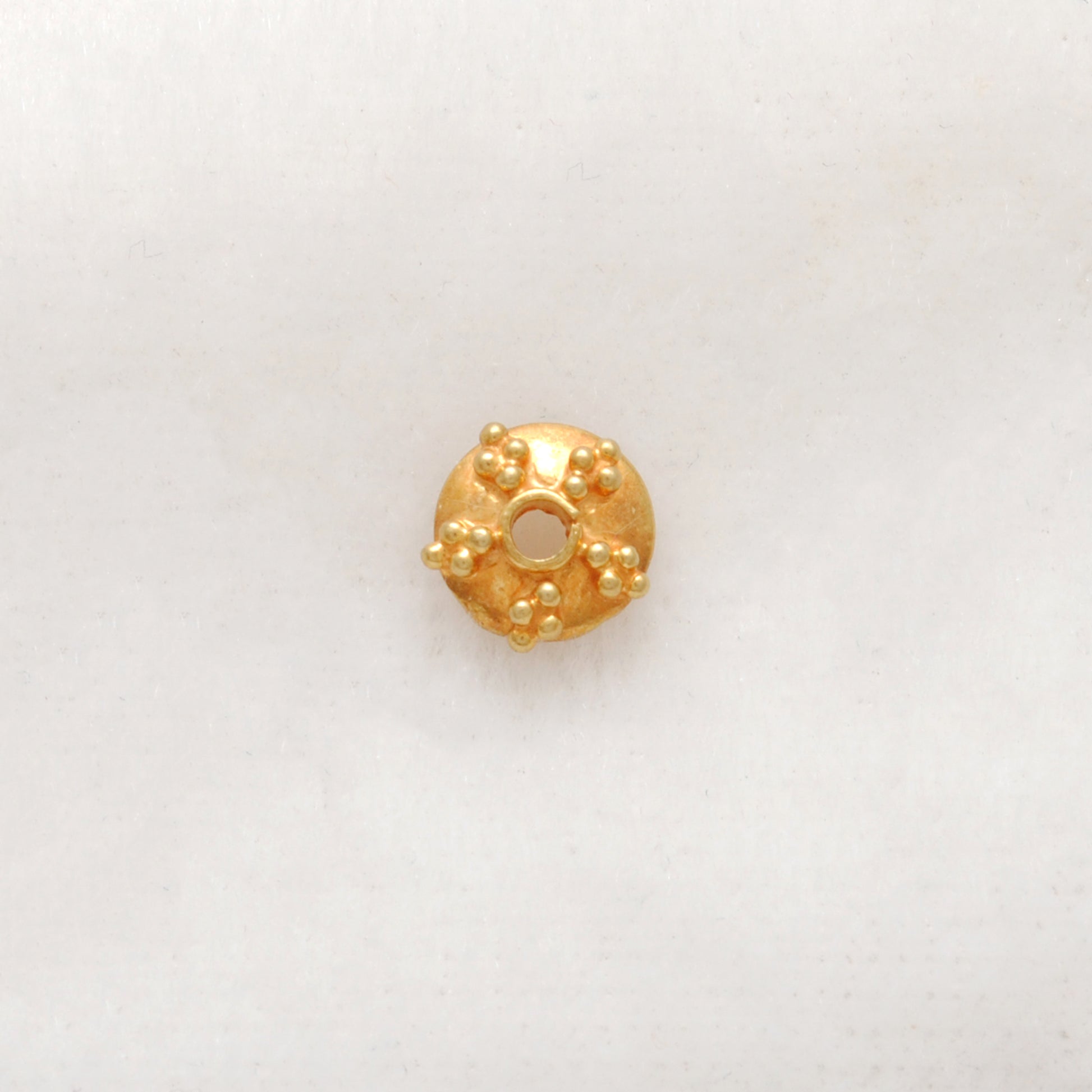 18K gold fancy spacer cap 6mm - scale reference wholesale