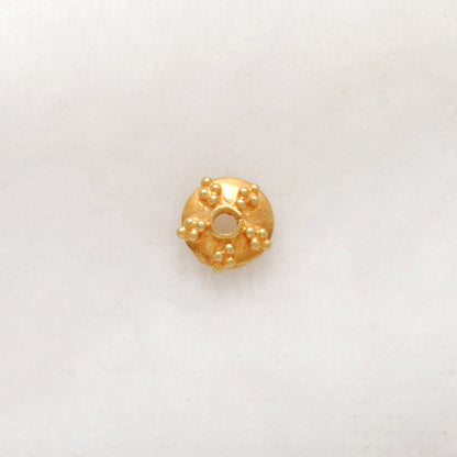 18K gold fancy spacer cap 6mm - scale reference wholesale