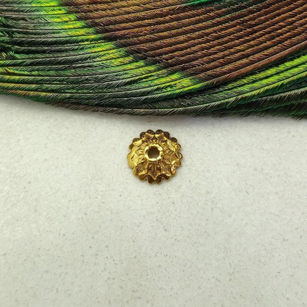 18K gold findings bead cap supply for jewelry - front view
