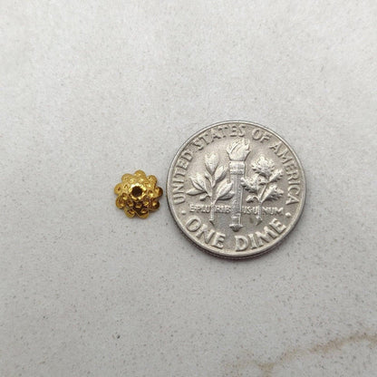 18K gold floral cap styled on gemstone necklace DIY