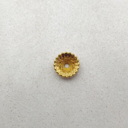 18K gold floral spacer bead cap - side profile