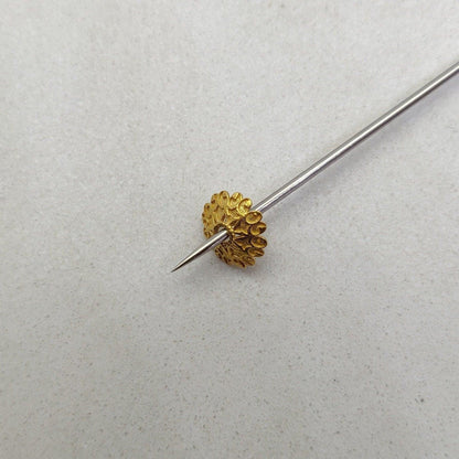 18K gold flower spacer charm cap - petal close-up detail