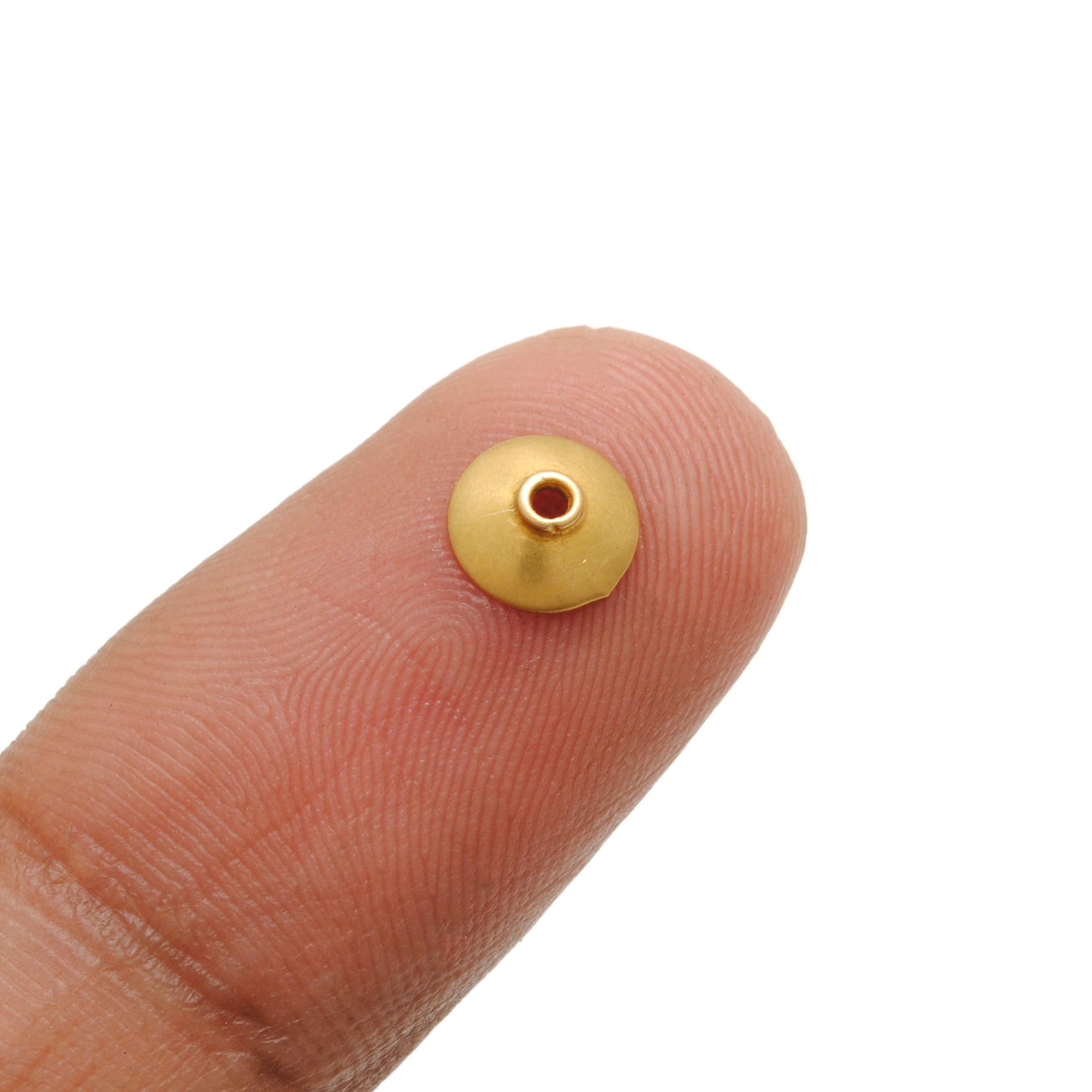18K gold plain coin cap - side profile ultra-flat