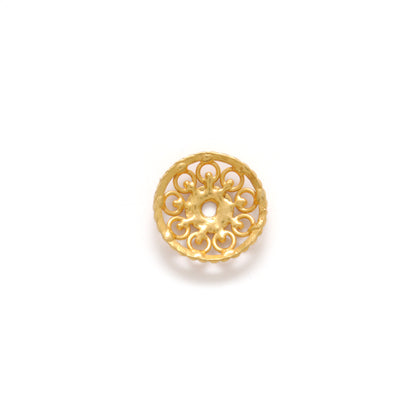 18K gold spacer bead cap 13mm - close-up extra-large bold