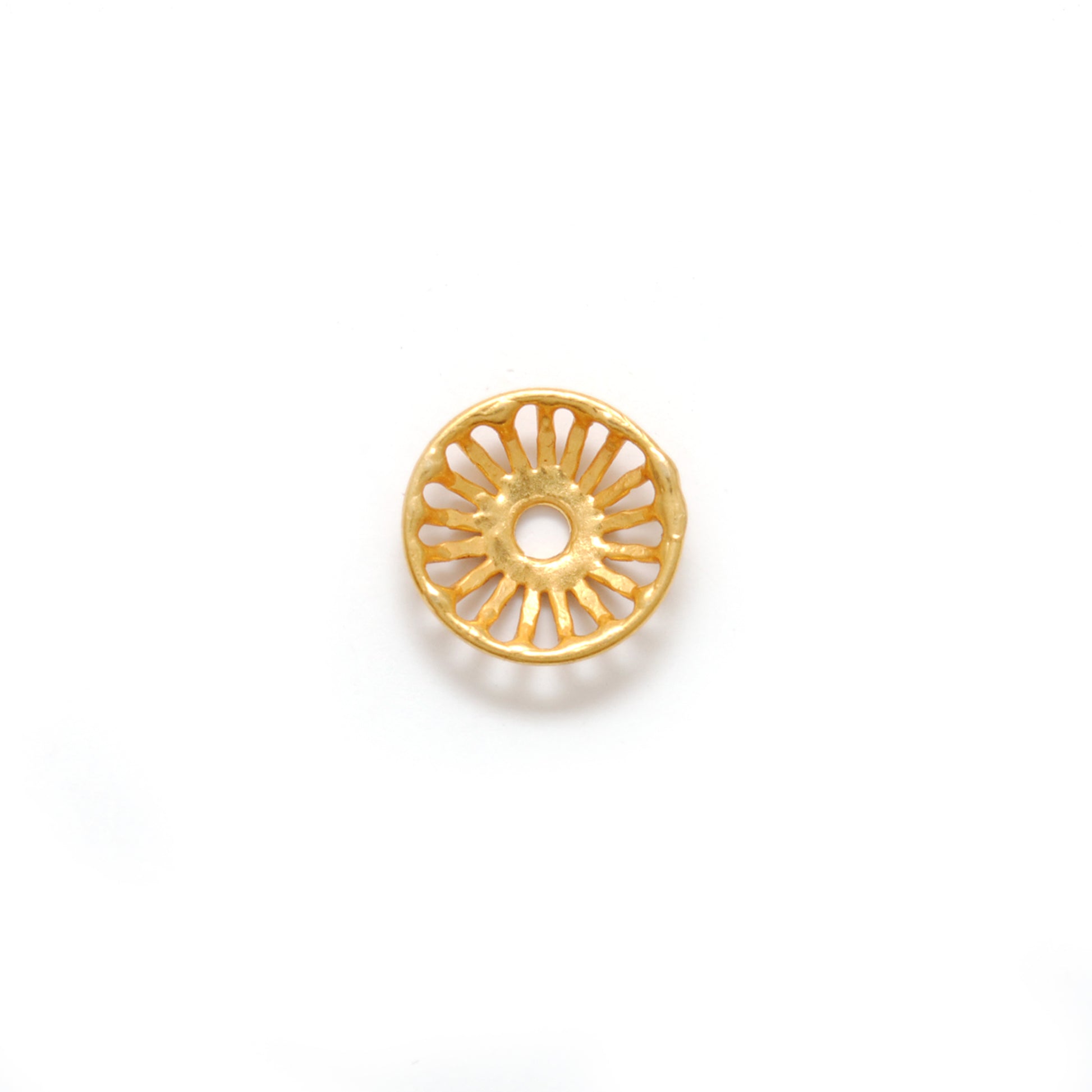 18K gold spacer bead cap DIY craft - close-up detail