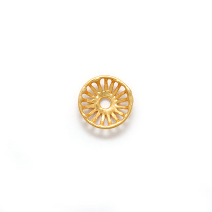 18K gold spacer bead cap DIY craft - close-up detail