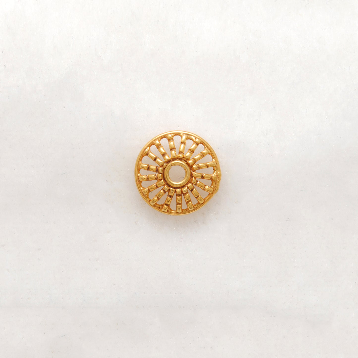 18K gold spacer bead cap DIY craft styled on jewelry