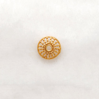18K gold spacer bead cap DIY craft styled on jewelry