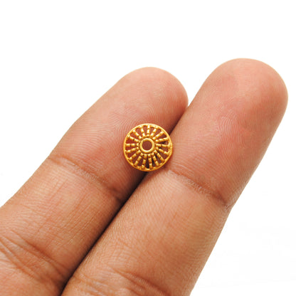 18K gold spacer bead cap DIY - side profile