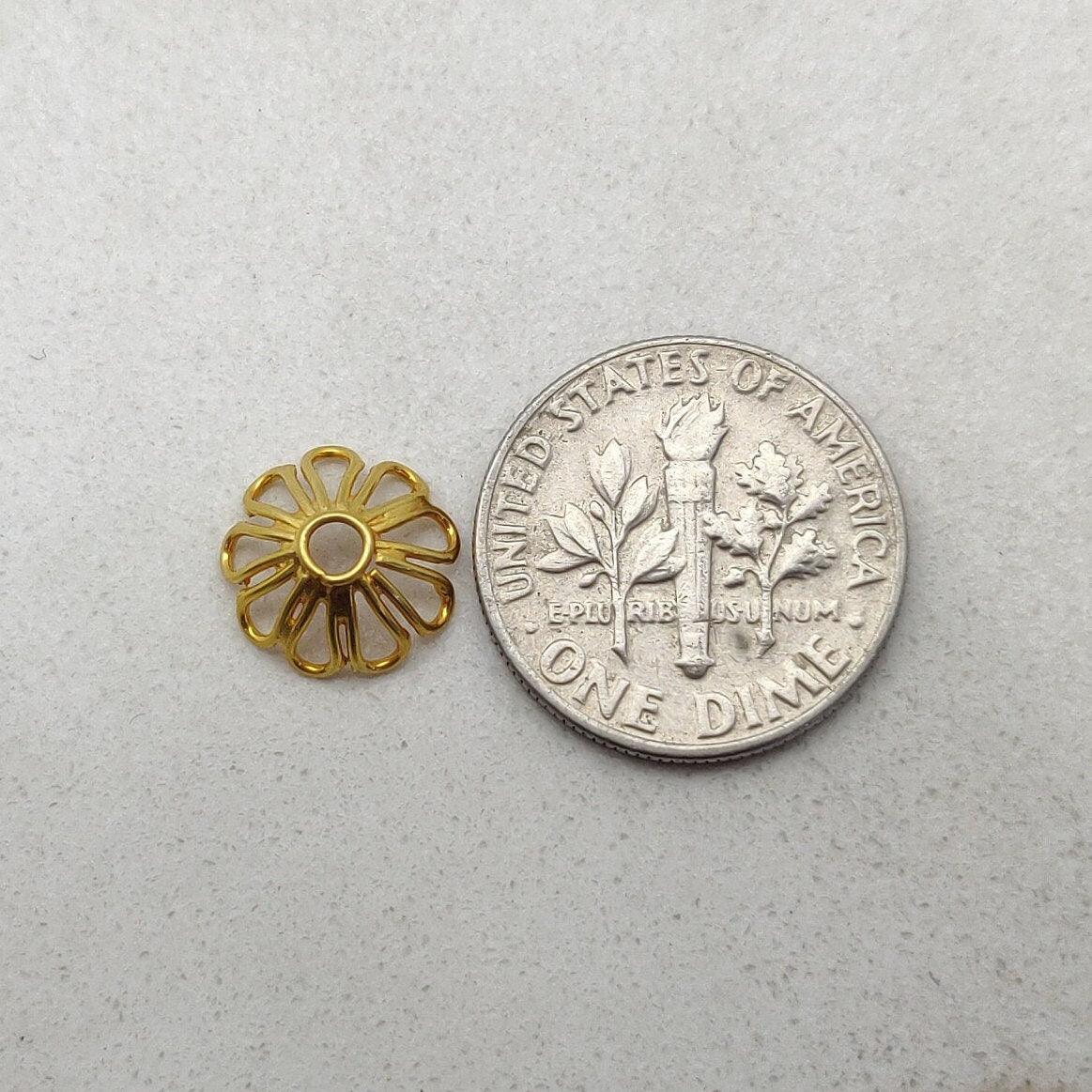 18K gold spacer bead cap - wholesale scale reference Jaipur