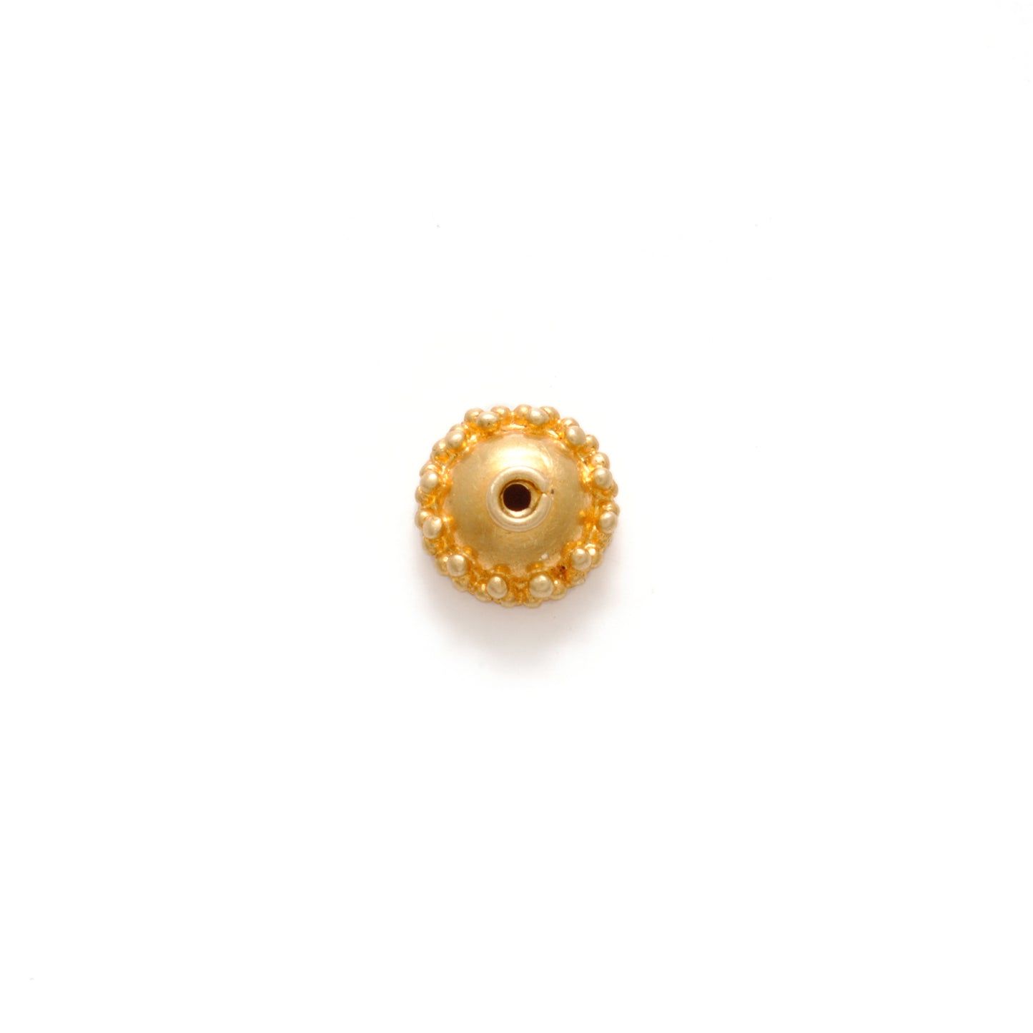 18K gold spacer bead caps 7mm - close-up detail