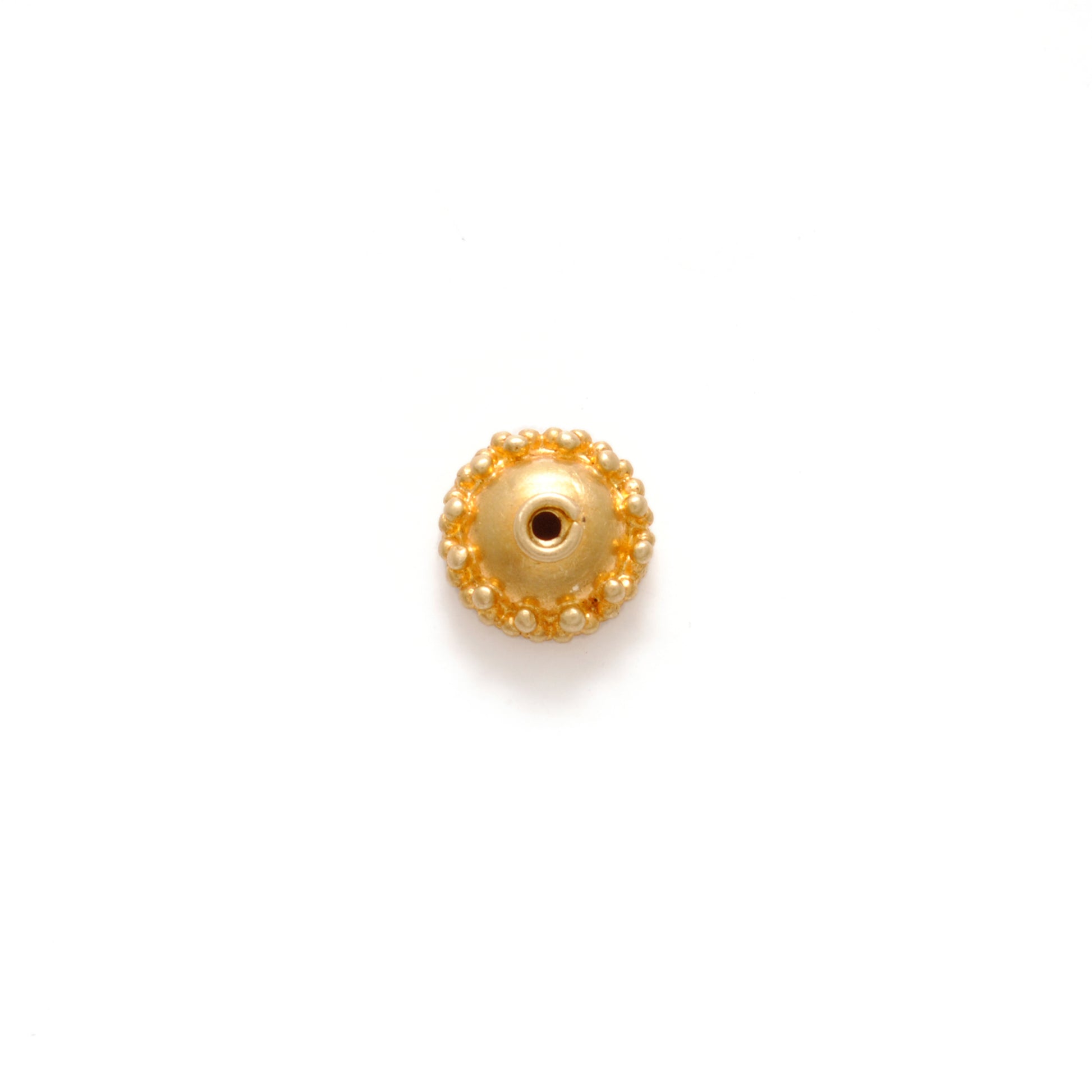 18K gold spacer bead caps 7mm - close-up detail