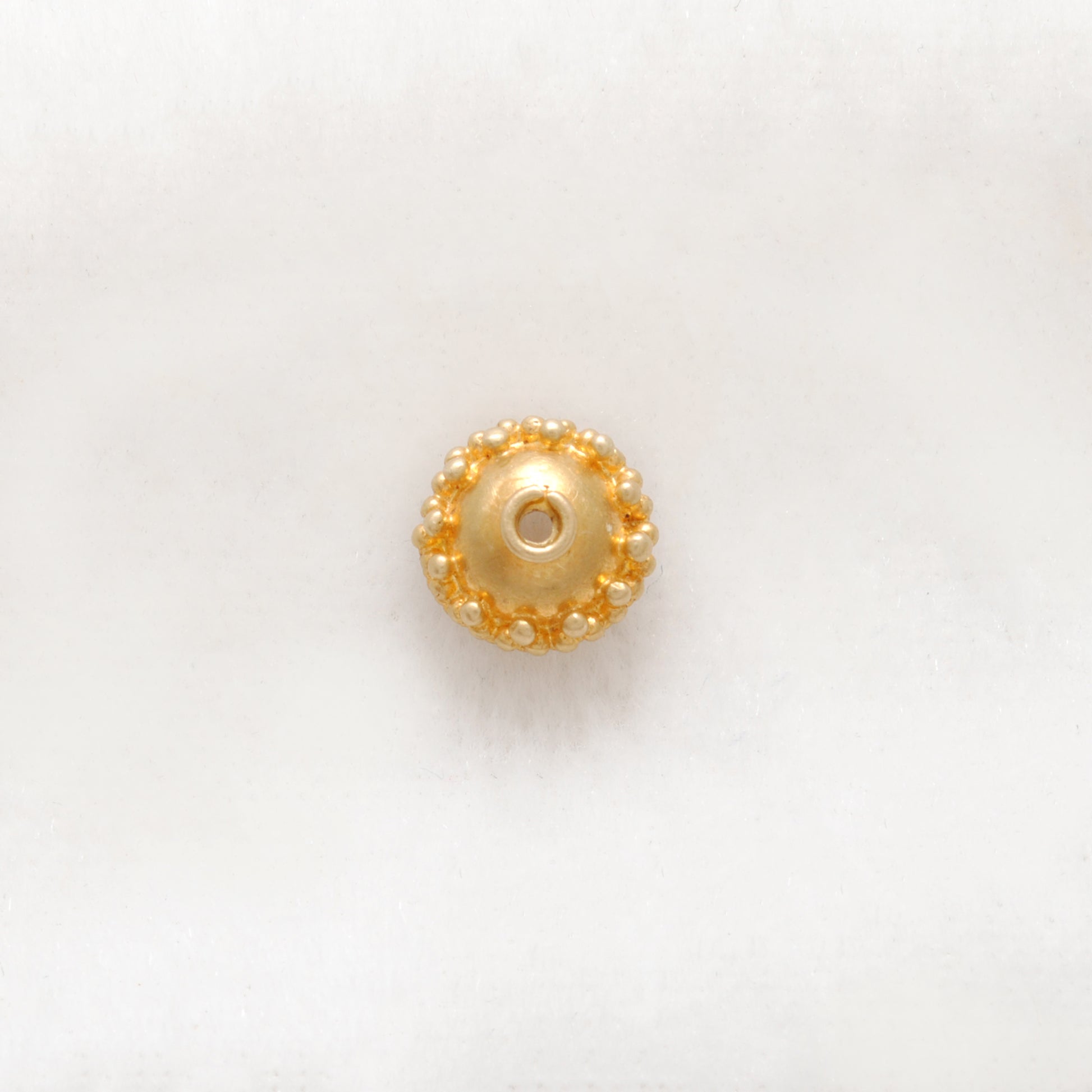 18K gold spacer bead caps 7mm - multiple angles display