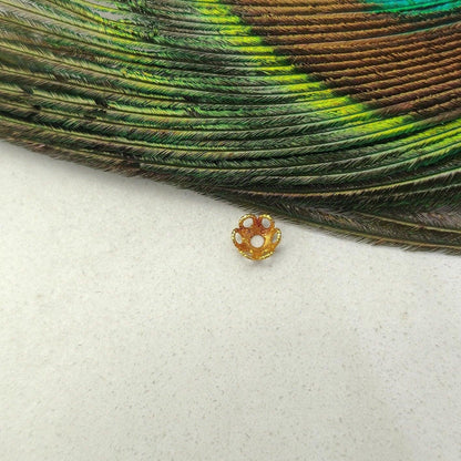 18K gold spacer cap 5mm - side profile dainty