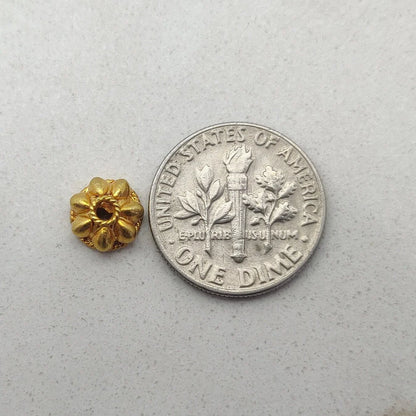 18K gold spacer cap 7mm - side profile angle