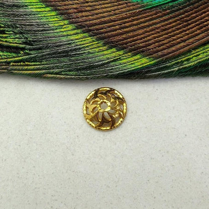 18K gold spacer cap bead finding jewelry supply - front view