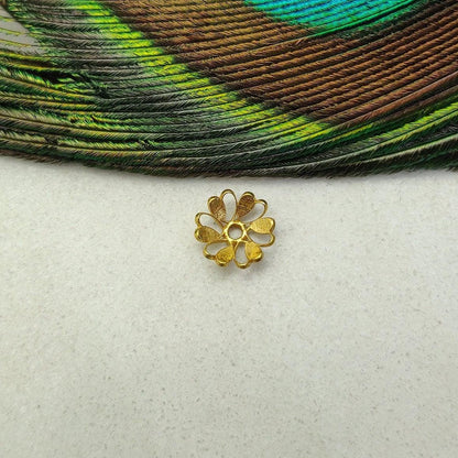 18K gold spacer cap DIY craft - close-up detail