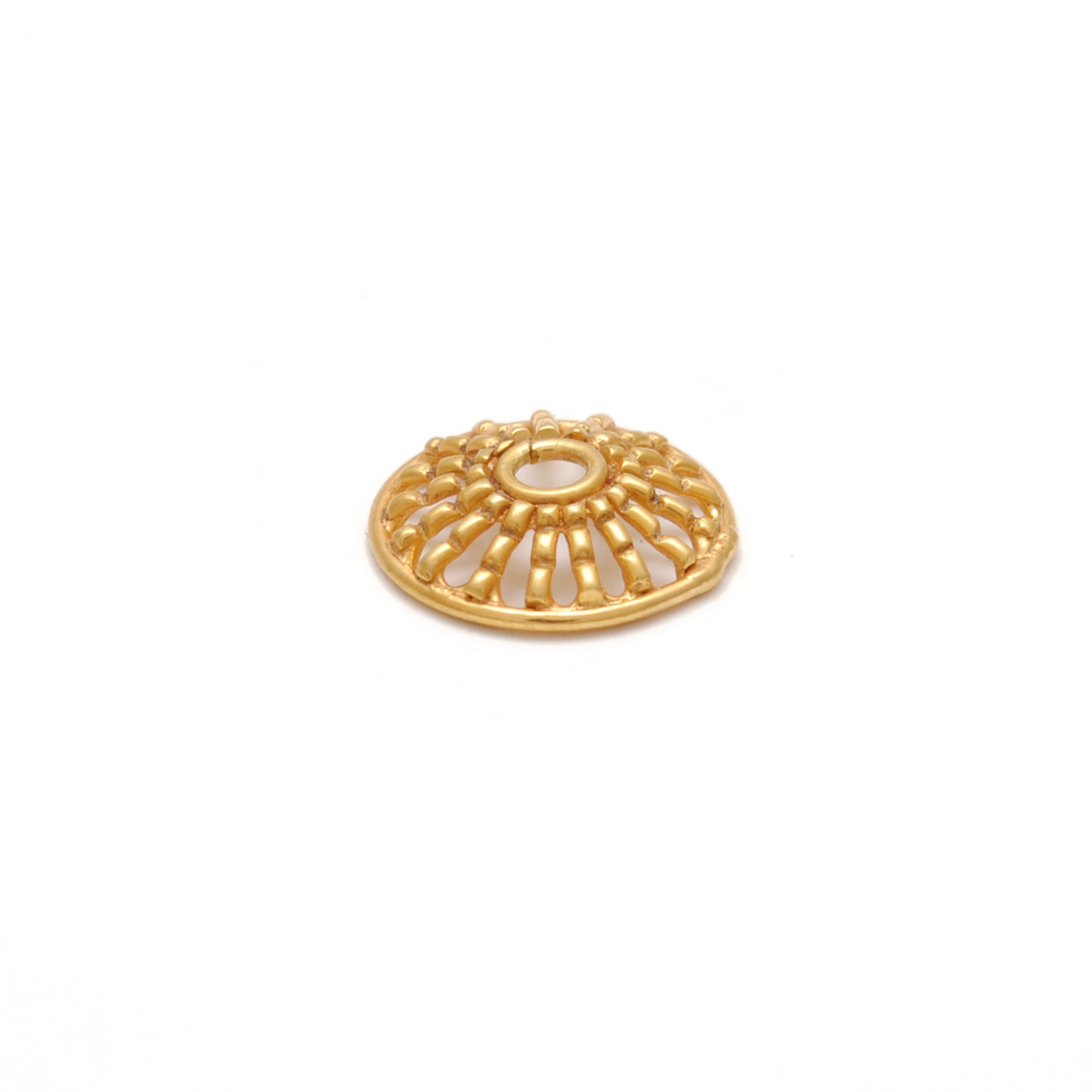 18K gold spacer cap DIY craft - overhead view Jaipur