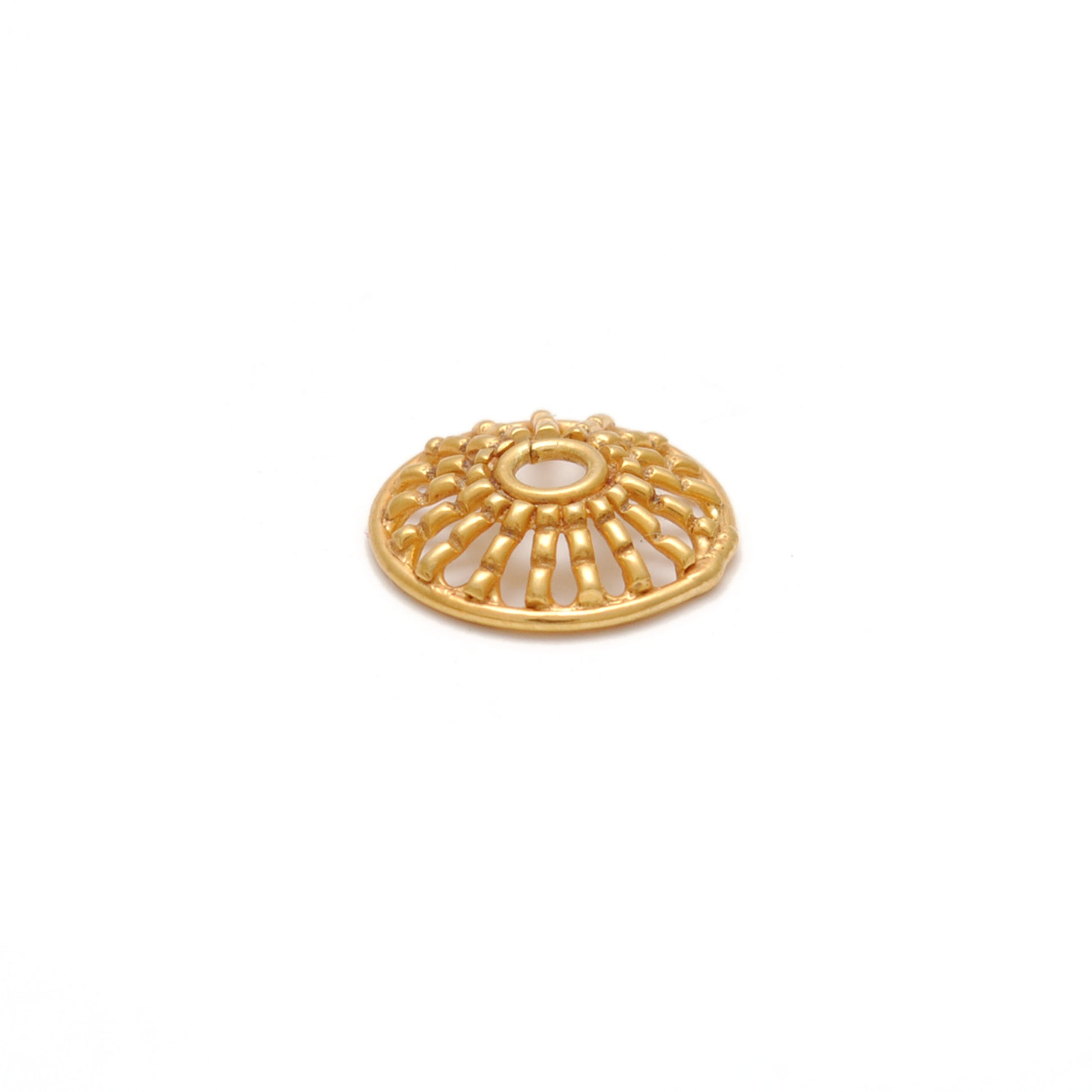 18K gold spacer cap DIY craft - overhead view Jaipur