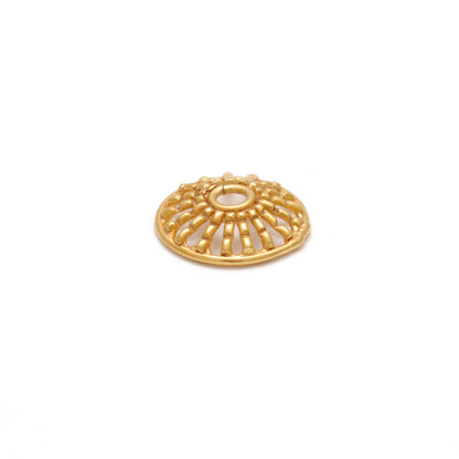 18K gold spacer cap DIY craft - overhead view Jaipur
