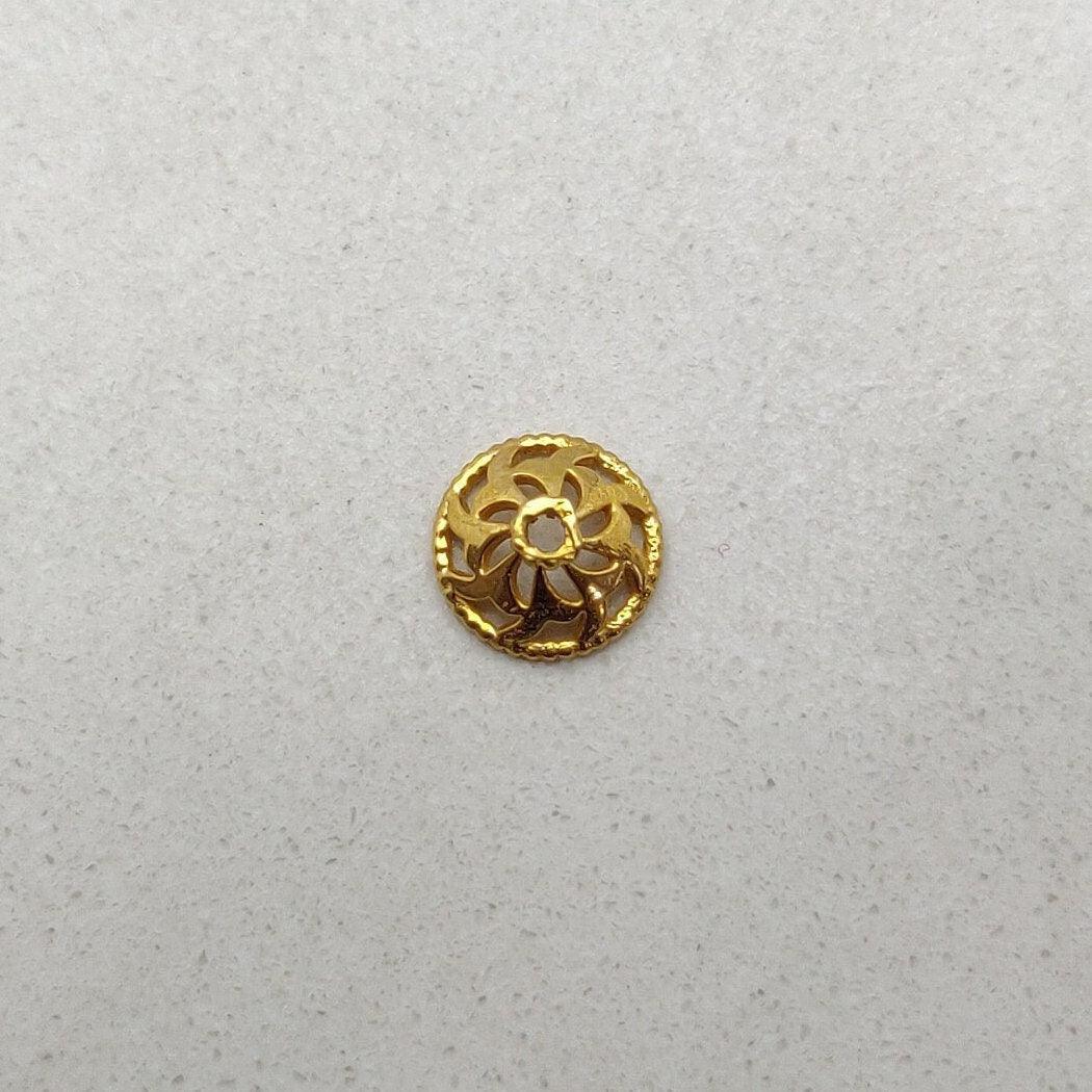 18K gold spacer cap finding - overhead view Jaipur