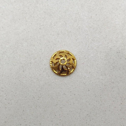18K gold spacer cap finding - overhead view Jaipur