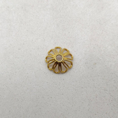 18K gold spacer cap - side profile fine jewelry