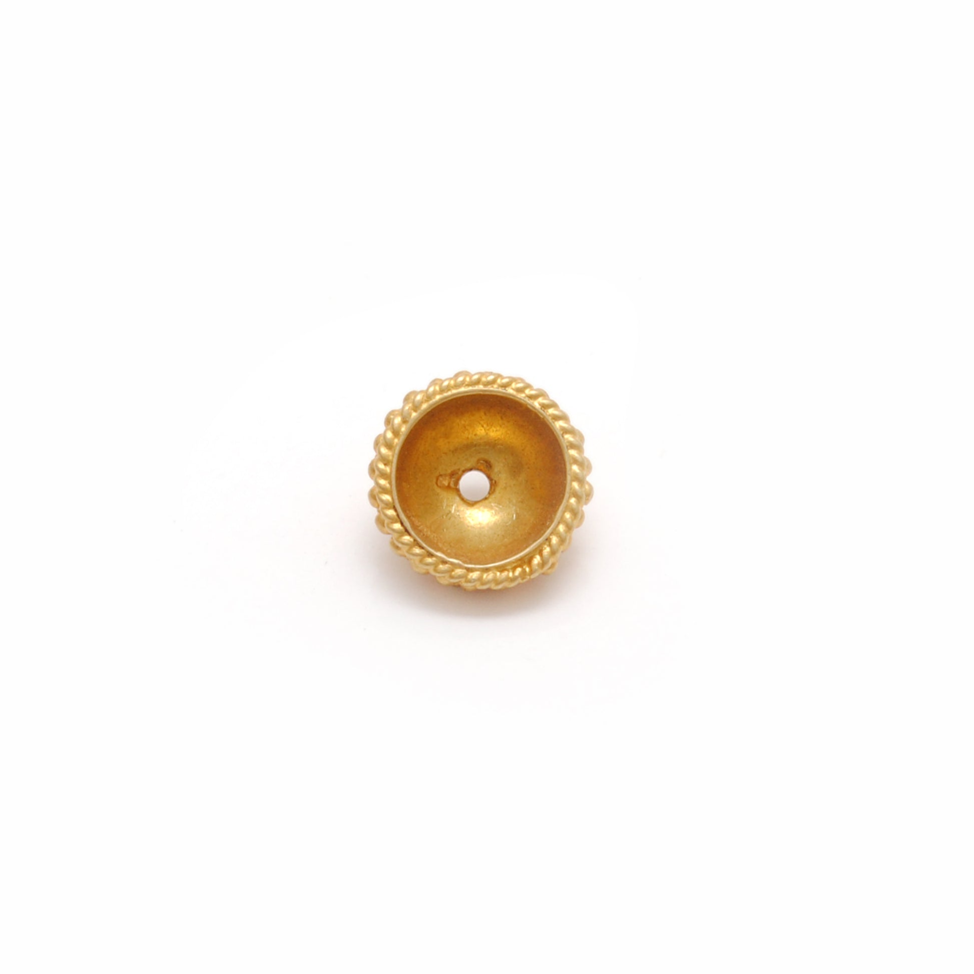 18K gold spacer caps 7mm - overhead view Jaipur