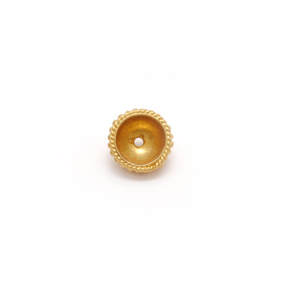18K gold spacer caps 7mm - overhead view Jaipur