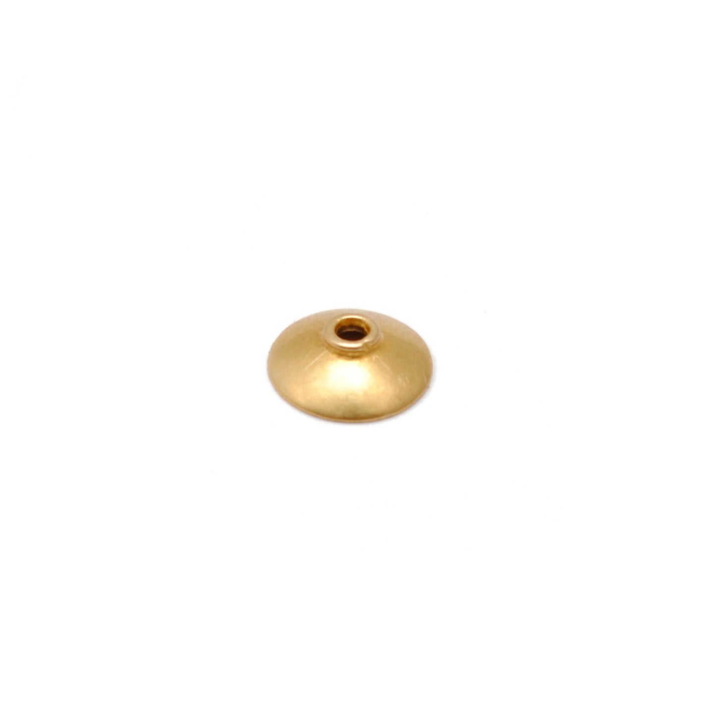 18K solid gold coin bead cap - overhead view Jaipur