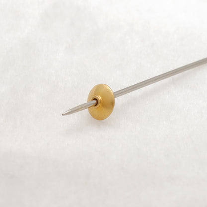 18K solid gold plain coin cap - scale reference wholesale