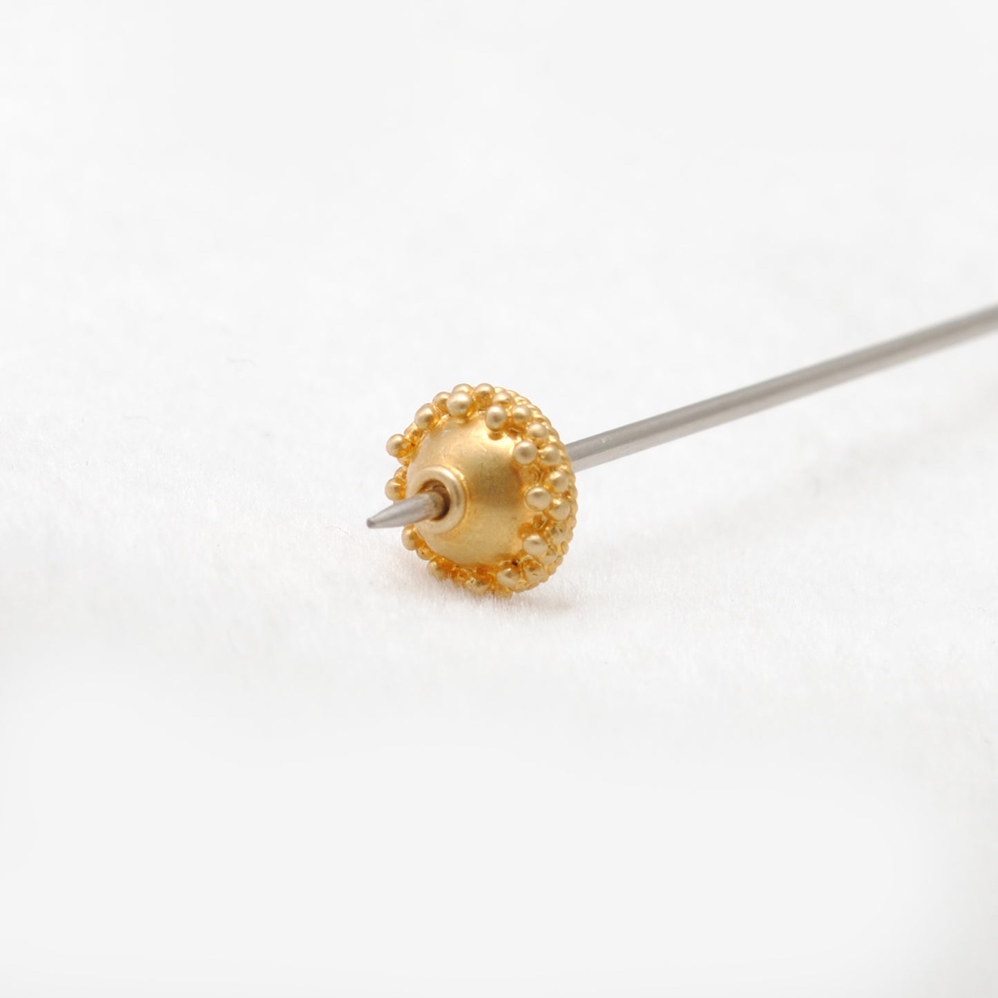 18K solid gold spacer caps 7mm - wholesale scale reference