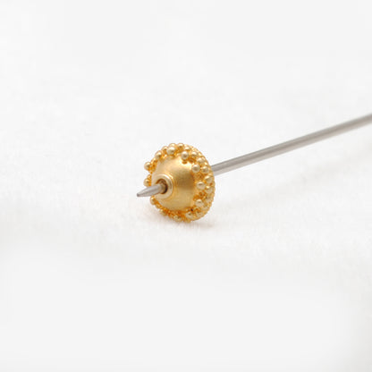 18K solid gold spacer caps 7mm - wholesale scale reference