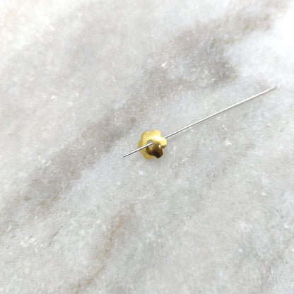18K gold end bead cap 7mm close-up detail