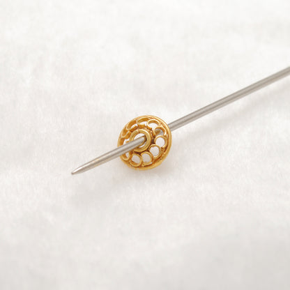 18K gold flower caps 7mm scale reference wholesale