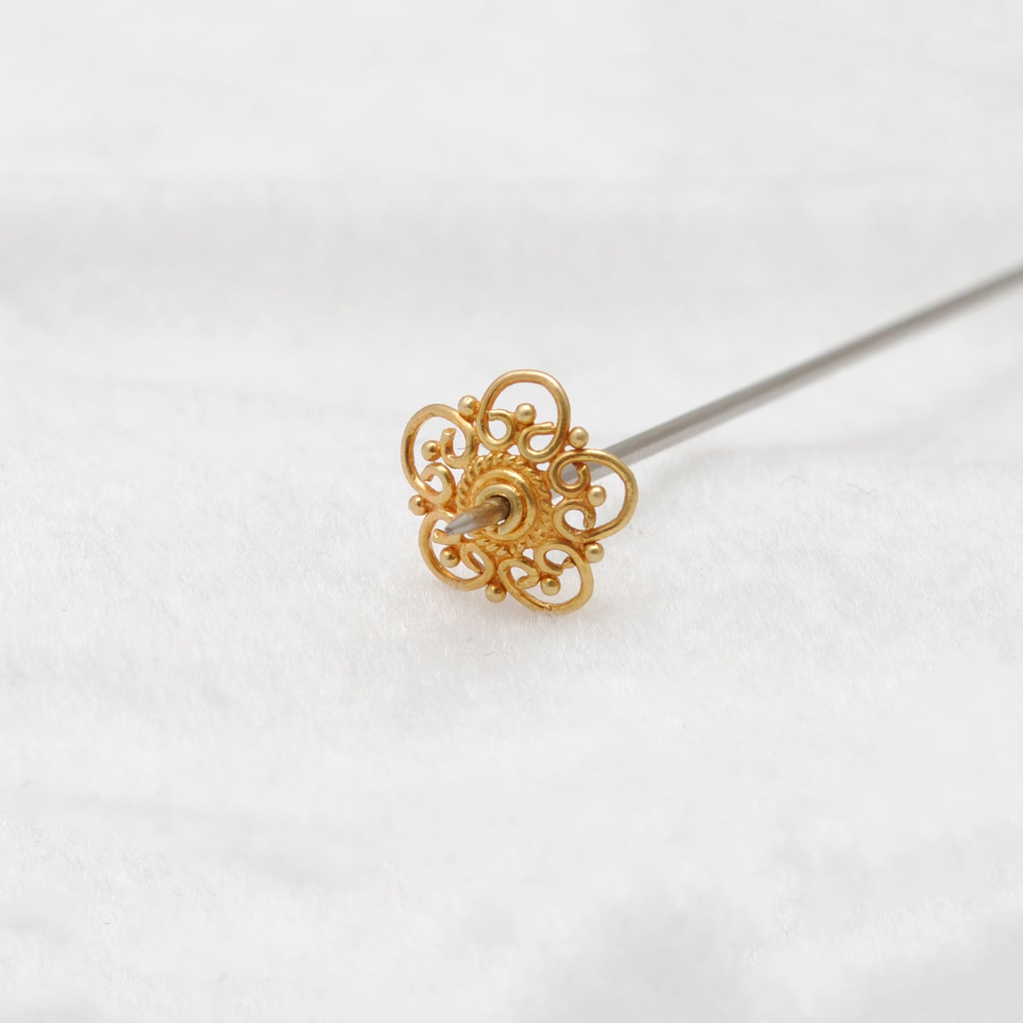 18K gold handmade spacer cap 10mm multiple angles display
