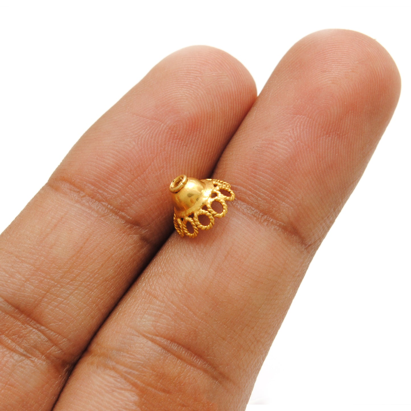 18K gold spacer cap 9mm side profile